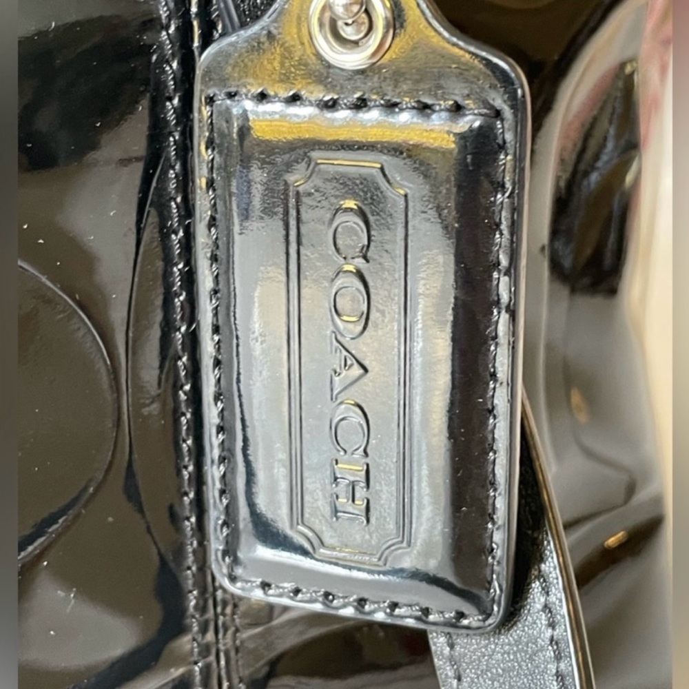 Coach Gallery Embossed Black Patent Leather Handbag/Tote  NWOT - Picture 11 of 11